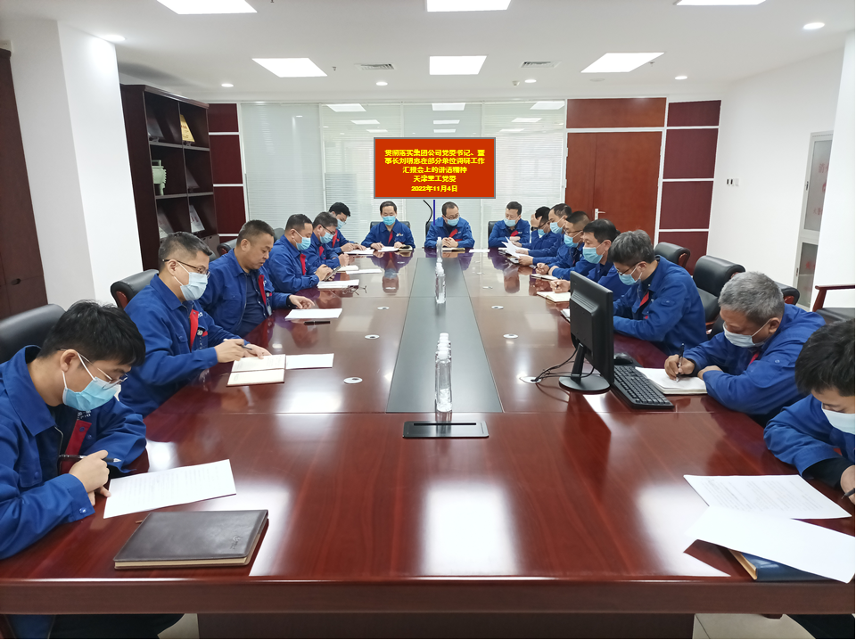 公司黨委貫徹落實集團公司黨委書記、董事長劉明忠在部分單位調(diào)研工作匯報會上的講話精神